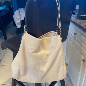 Coach Phoebe leather shoulder bag - beige